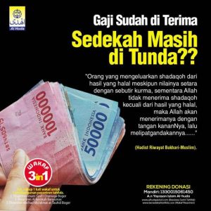Gaji Sudah diterima, Sedekah masih ditunda Al-Huda Peduli