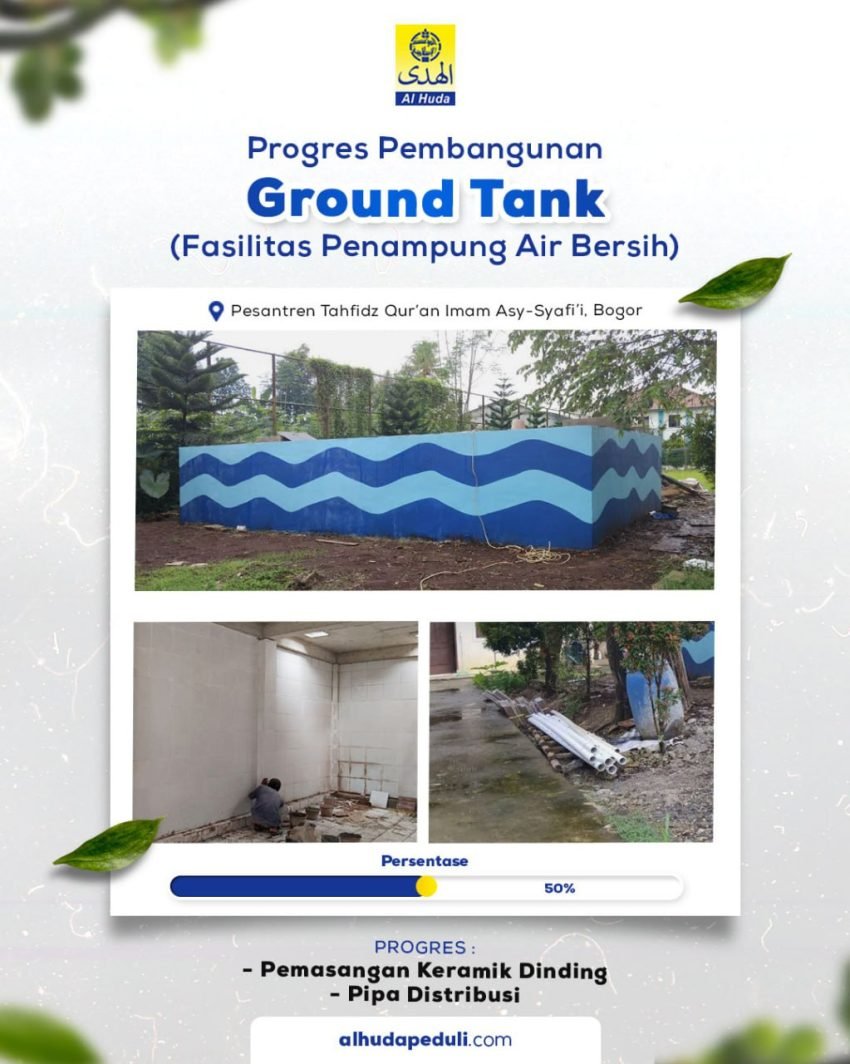 Gambar. Progres Ground Tank PTQ Imam Syafii Bogor - www.alhudapeduli.com