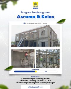 Gambar. Progres Pembangunan Asrama dan Kelas - www.alhudapeduli.com